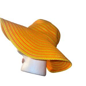 Eric Javitz Womens Hat Orange Packable UPF 50+ Wide Brim Sun